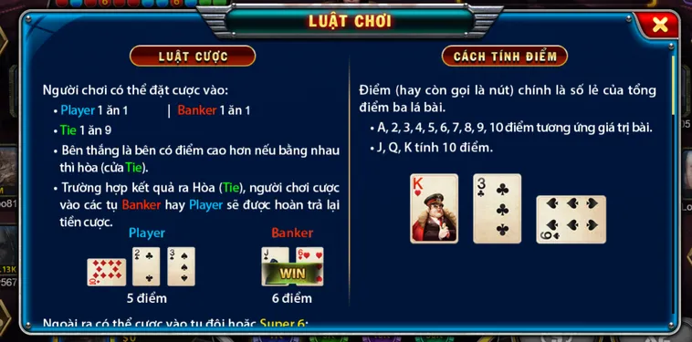 Baccarat Super 6 Tại Gem88 Sảnh Casino Trực Tuyến Với Tỷ Lệ Thưởng Siêu Khủng 2026