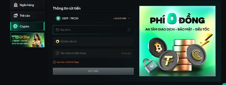 Hướng dẫn các bước rút tiền tại Gem88